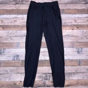 Zyia Mens Joggers Black Athletic Pants Zipper Pockets Ankle Zips Size‎ S
